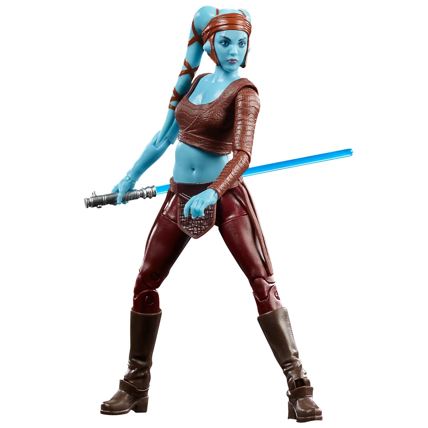 hasbro star wars attack of the clones aayla secura action figure with lightsaber