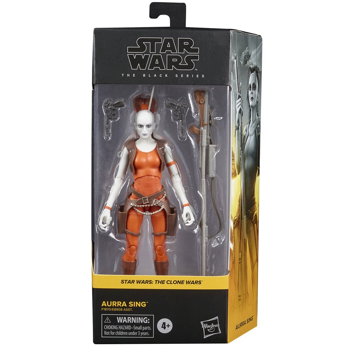 Hasbro Star Wars The Black Series The Clone Wars Aurra Sing figure in box packaging