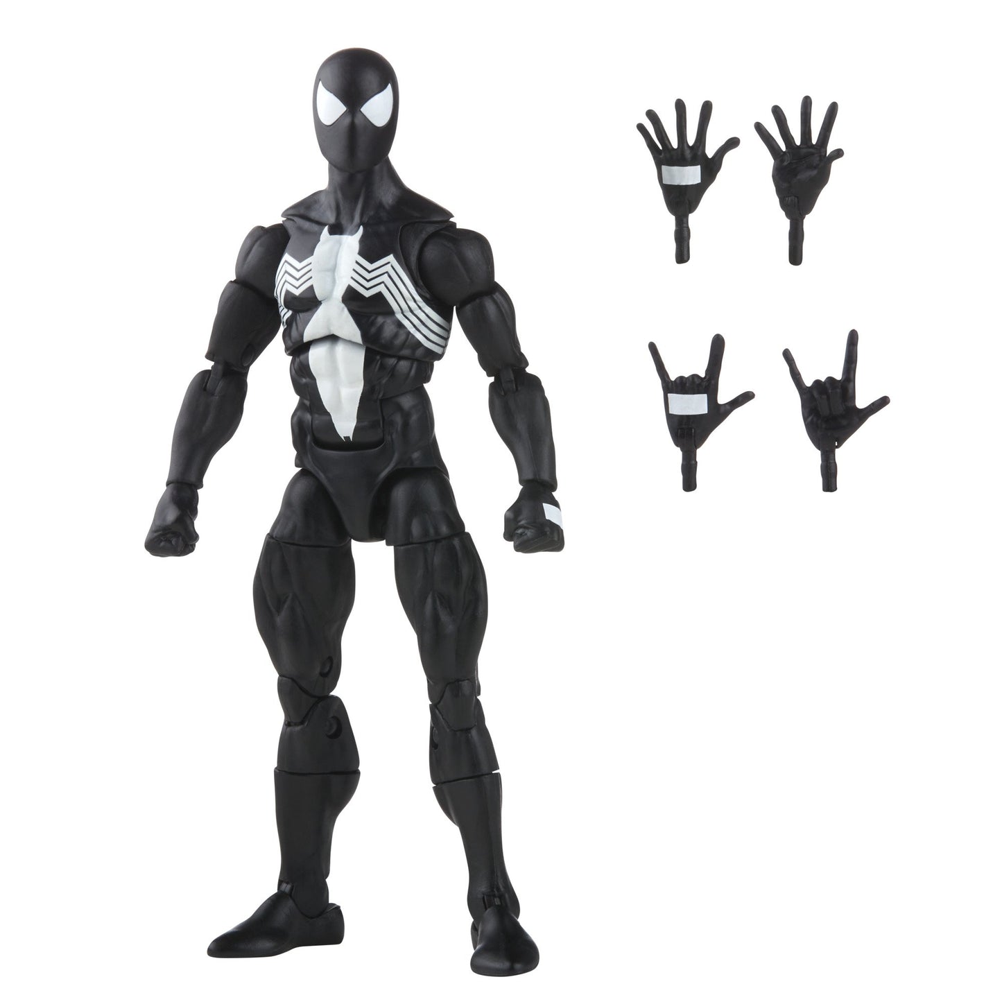 Marvel Legends Series Retro Symbiote Spider-Man Peter Parker Figure and accessories