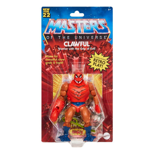 masters of the universe origins clawful action figure front of retro card packaging