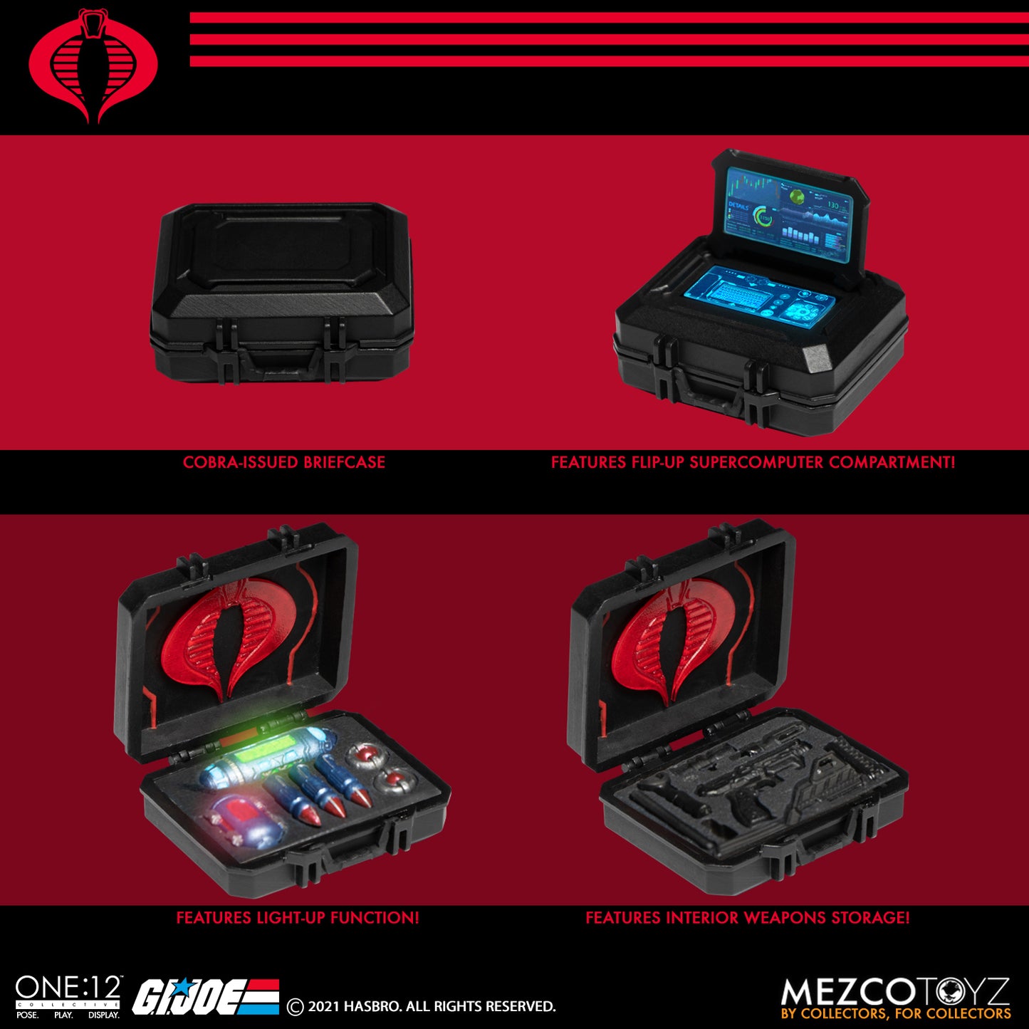 Mezco One:12 Collective G.I. Joe: Destro the ENEMY! Cobra issued Briefcase accessories