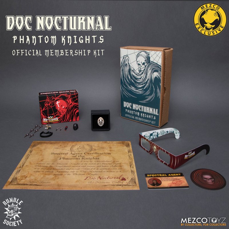 Mezco One:12 Rumble Society Doc Nocturnal Phantom Knights add-on kit