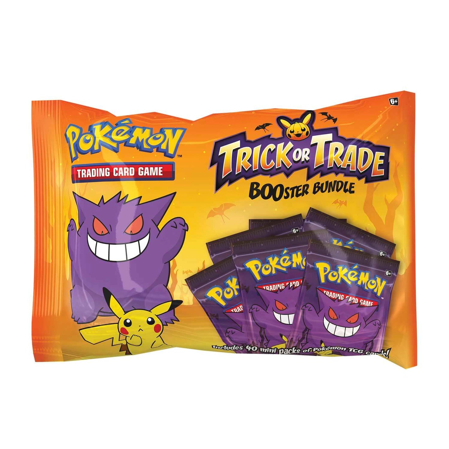 Pokemon TCG: Trick or Trade BOOster bundle packaging front artwork featuring gengar