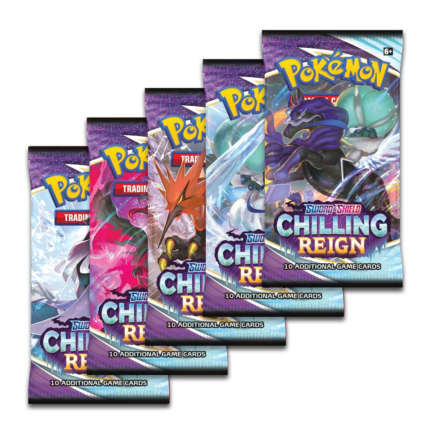 pokemon trading card game sword and shield chilling reign booster packs
