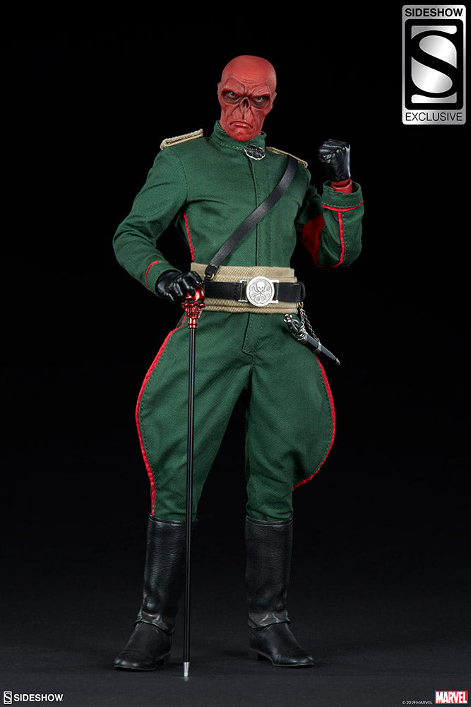 Sideshow exclusive Marvel Red Skull Sixth Scale Figure with cane and clenched fist