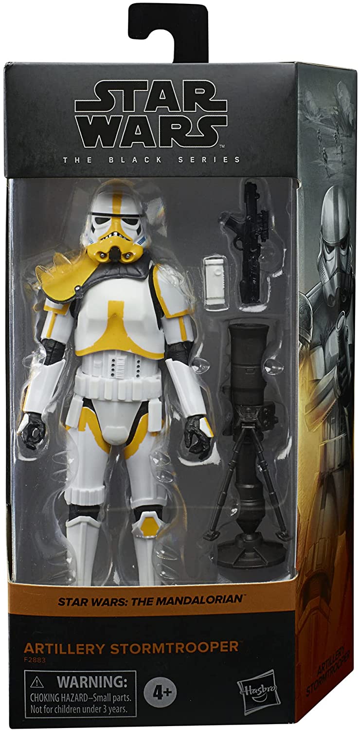 Star Wars The Black Series The Mandalorian Artillery Stormtrooper figure in packaging