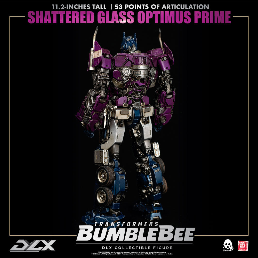 Hasbro Threezero Transformers Bumblebee Movie Shattered Glass Prime - DLX Scale figure rear view
